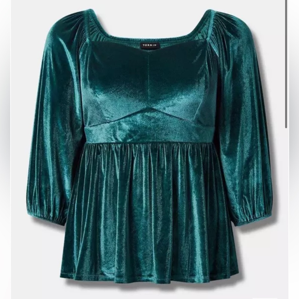 Torrid Green Velvet Women's top